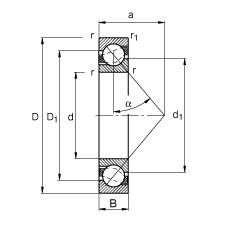  71814-B-TVH FAG Angular Contact Ball Bearings