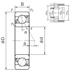  7000 NACHI Angular Contact Ball Bearings