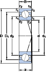  7000 ACD/HCP4A SKF Angular Contact Ball Bearings