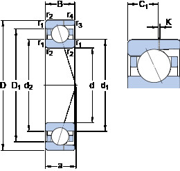  708 ACD/P4AH SKF Angular Contact Ball Bearings