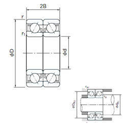  7040CDB NACHI Angular Contact Ball Bearings