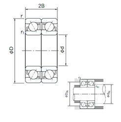  7000CDF NACHI Angular Contact Ball Bearings