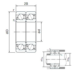  7000CDT NACHI Angular Contact Ball Bearings