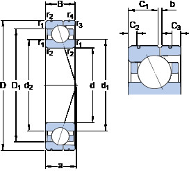  7030 ACD/HCP4AL SKF Angular Contact Ball Bearings