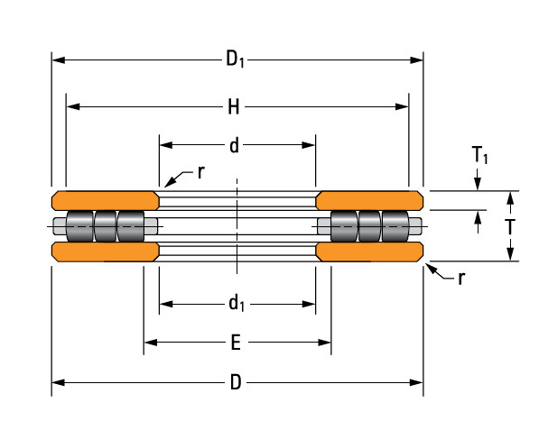  J-903-A thrust cylindrical roller bearing