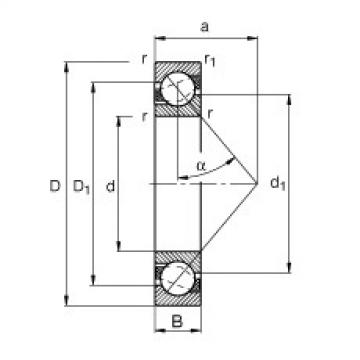  71808-B-TVH FAG Angular Contact Ball Bearings